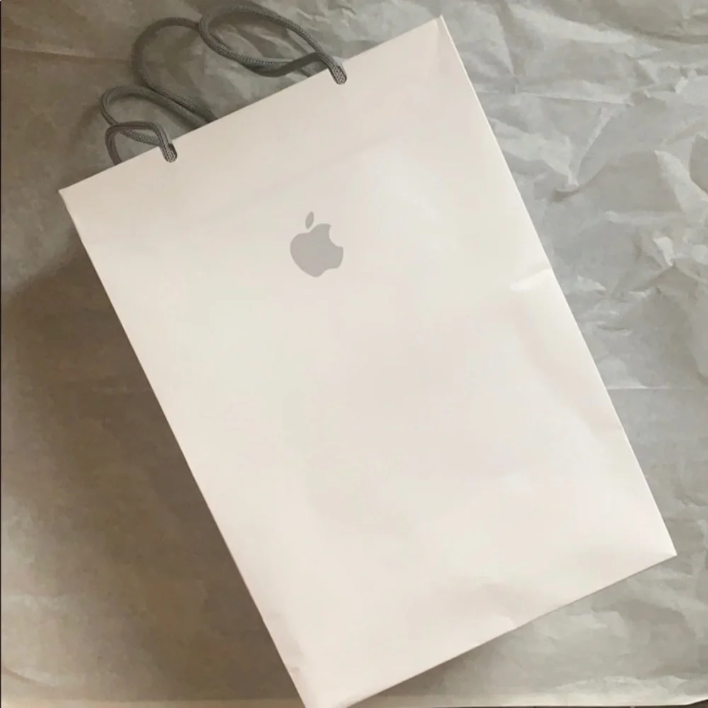 Apple Official Big & Small Paper Bag White Gray Set
